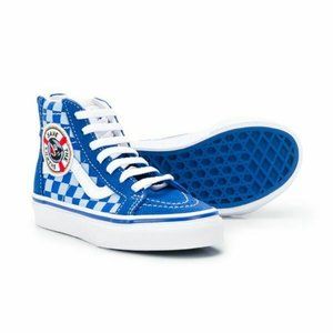 VANS SK8-Hi ZIP "SHARK WEEK" Preschool / Little Kids Sneakers (BLUE / WHITE)
